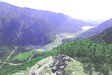 Blick vom Berg in Ruhpolding